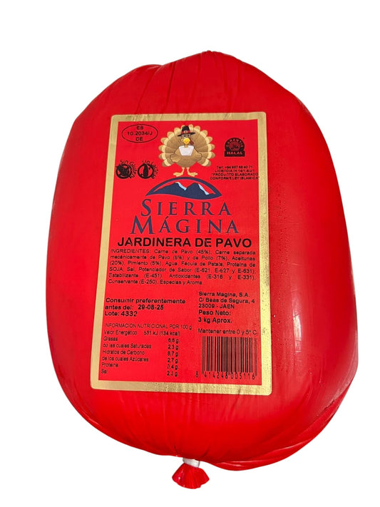 Jardinera de pavo Halal